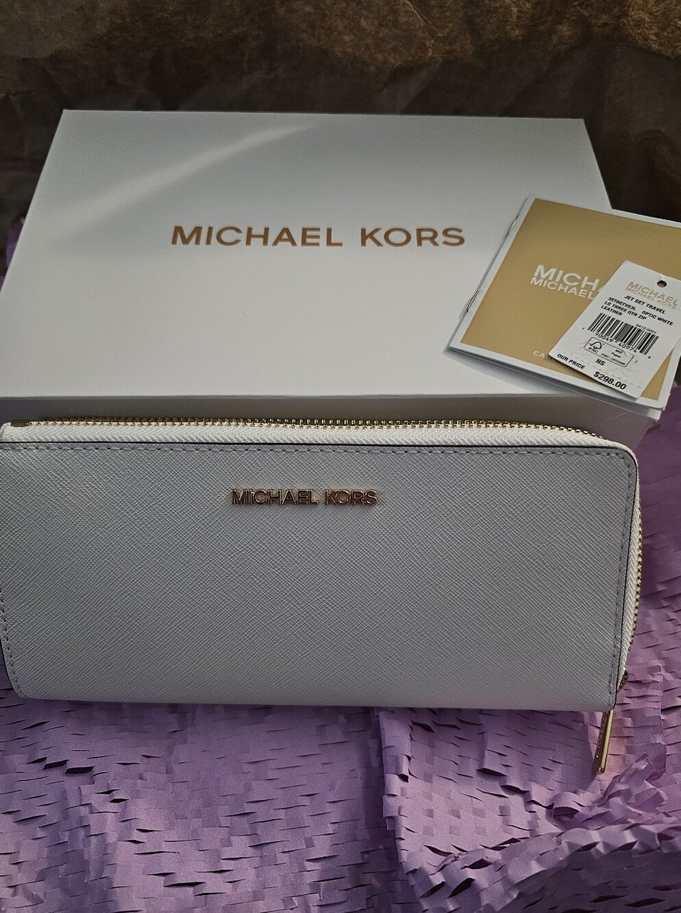 MICHAEL KORS JetSet Travel Large Leather Wallet